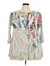 Casual Freedom 100% Polyester Ivory 3/4 Sleeve Blouse Size 3X - photo 1