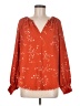 Joie 100% Polyester Orange Long Sleeve Blouse Size M - photo 1