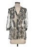 Joie 100% Silk Silver 3/4 Sleeve Silk Top Size XS - photo 1