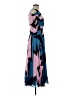 MARYLING 100% Polyester Graphic Blue Cocktail Dress Size EU (FR) 38 / US 6 - photo 4