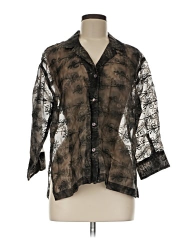 Chico's Design 3/4 Sleeve Silk Top (view 1)