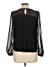 Candie's 100% Polyester Black Long Sleeve Blouse Size L - photo 2