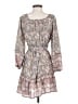 No Comment 100% Polyester Paisley Gray Casual Dress Size S - photo 2