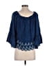 Elan 100% Rayon Blue Long Sleeve Blouse Size S - photo 2