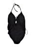 Express Solid Black One Piece Swimsuit Size L - photo 1