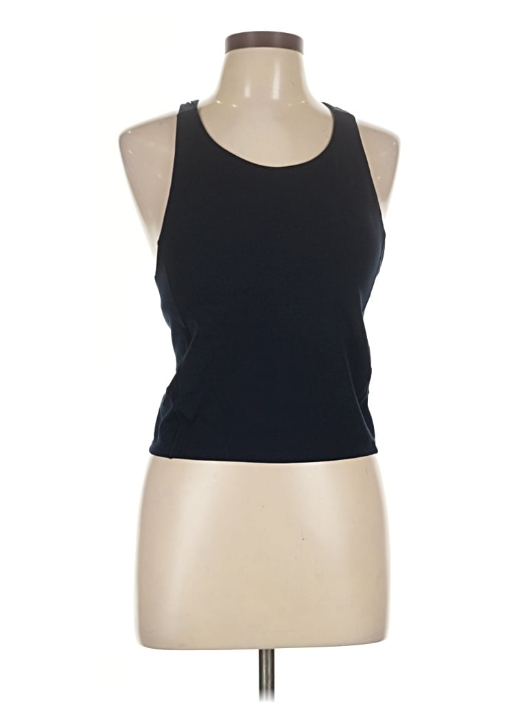 Pre-owned Jockey Tank Top Black Halter Neckline Tops