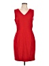 Calvin Klein Solid Red Cocktail Dress Size 10 - photo 1