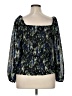 Lush 100% Polyester Black 3/4 Sleeve Blouse Size 1X - photo 2
