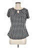 Worthington Black Short Sleeve Blouse Size M - photo 1