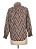 Veronica Beard 100% Cotton Chevron-herringbone Brown Long Sleeve Blouse Size L - photo 2