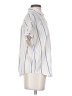 Splendid Stripes White Short Sleeve Button-Down Shirt Size XS - photo 4