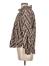 Veronica Beard 100% Cotton Chevron-herringbone Brown Long Sleeve Blouse Size L - photo 5