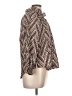 Veronica Beard 100% Cotton Chevron-herringbone Brown Long Sleeve Blouse Size L - photo 4