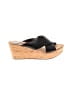 Chocolat Blu 100% Leather Black Wedges Size 8 - photo 1