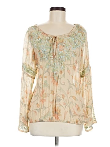 Calypso St. Barth Long Sleeve Silk Top (view 1)