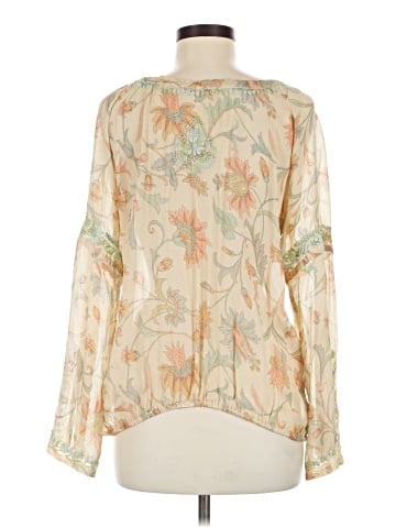 Calypso St. Barth Long Sleeve Silk Top (view 2)