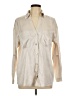 Entro Metallic Ivory Long Sleeve Blouse Size L - photo 1