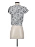 Express 100% Rayon Silver Short Sleeve Blouse Size XS - photo 2
