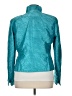 Nina Mclemore 100% Silk Metallic Teal Jacket Size 14 - photo 2