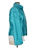 Nina Mclemore 100% Silk Metallic Teal Jacket Size 14 - photo 4