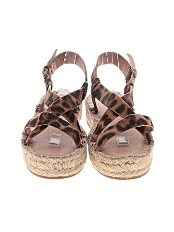 Madewell The Malia Espadrille Sandal in Leopard Calf Hair (view 2)