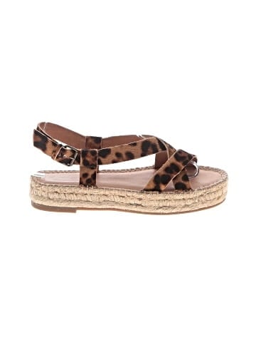 Madewell The Malia Espadrille Sandal in Leopard Calf Hair (view 1)