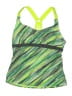 ZeroXposur 100% Polyester Print Green Swimsuit Top Size 10 - photo 1