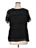City Chic 100% Polyester Black Short Sleeve Top Size 14 Plus (XS) - photo 1