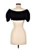 Reformation Black Short Sleeve Top Size 10 - photo 2