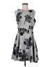 Elle Floral Gray Casual Dress Size 8 - photo 1