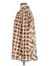 Charlie 100% Polyester Print Brown Long Sleeve Blouse Size L - photo 5