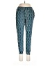 Lily White Print Blue Casual Pants Size L (estimated) - photo 1