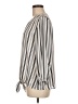 Ann Taylor LOFT 100% Polyester Stripes Gray 3/4 Sleeve Blouse Size M - photo 5