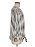 Ann Taylor LOFT 100% Polyester Stripes Gray 3/4 Sleeve Blouse Size M - photo 4