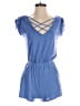 Derek Heart Solid Blue Romper Size S - photo 1
