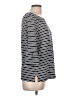 Pleione Stripes Black 3/4 Sleeve Top Size L - photo 4