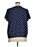 Lands' End Polka Dots Blue Short Sleeve Blouse Size 1X - photo 2