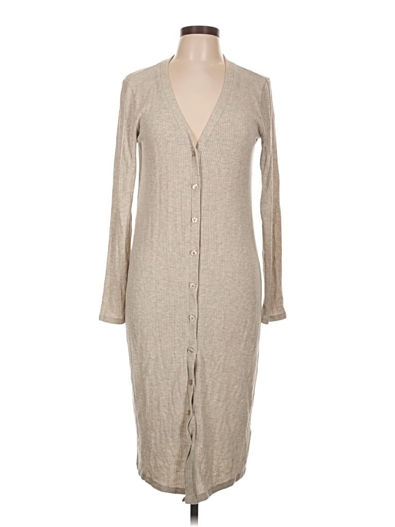 Pre-owned Beyond Yoga Cardigan Sweater In Tan
