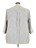 Torrid 100% Polyester Stripes Gray 3/4 Sleeve Blouse Size 3X Plus (3) - photo 2