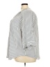 Torrid 100% Polyester Stripes Gray 3/4 Sleeve Blouse Size 3X Plus (3) - photo 5