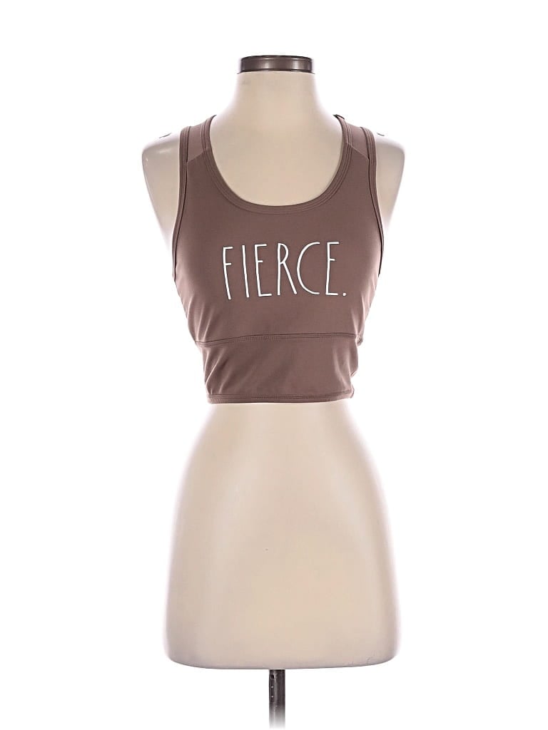 Pre-owned Rae Dunn Tank Top Brown Halter Neckline Tops