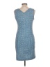 Amy Matto Tweed Blue Cocktail Dress Size 10 - photo 2