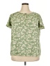 Shein Curve 100% Polyester Green Short Sleeve Blouse Size 20 Plus (4) - photo 1