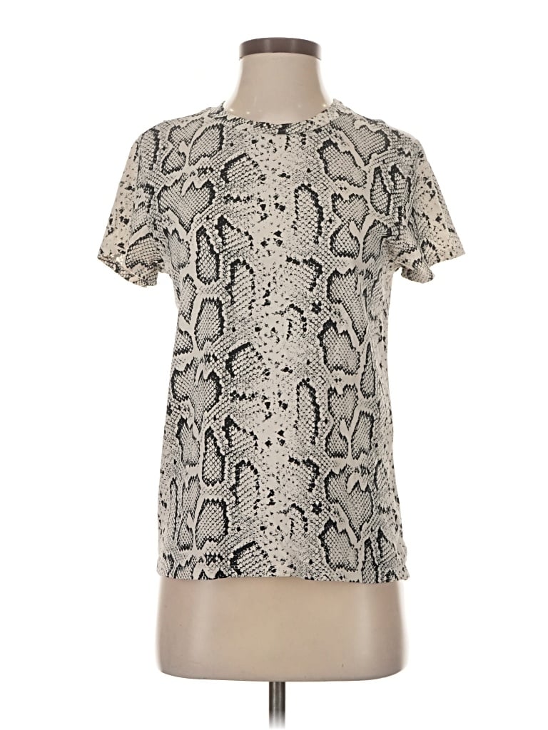 Pre-owned Pam & Gela Short Sleeve T-shirt In Ivory