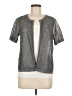 Joan Vass Metallic Silver Cardigan Size 6 (1) - photo 1