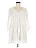 Cute Options 100% Rayon Ivory 3/4 Sleeve Blouse Size M - photo 1
