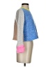 Autumn Cashmere 100% Cashmere Color Block Blue Cashmere Pullover Sweater Size XS - photo 4