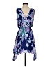 Ambar 100% Polyester Paisley Blue Casual Dress Size S - photo 2