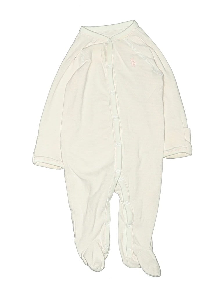 Pre-owned Assorted Brands Babies' Long Sleeve Onesie In Ivory