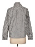 Banana Republic Stripes Silver Long Sleeve Blouse Size L - photo 2